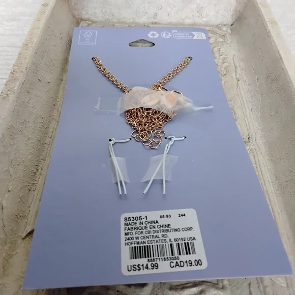 Claire's Pink Mermaid Cat Best Friends Necklace Set 16"-19" Chain - Picture 4 of 6